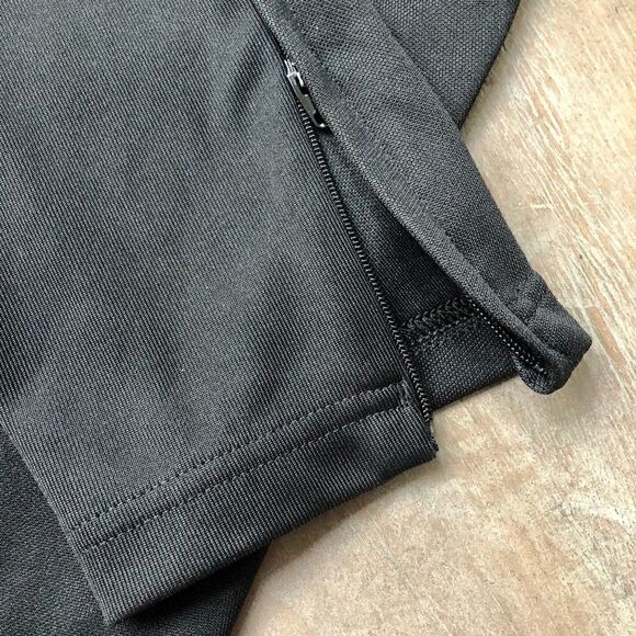 Adidas Trio, black leggings with triple grey stripes. - Picture 4 of 5